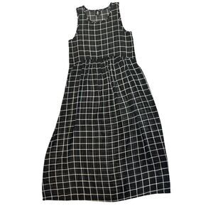 Agnes & Dora Grid Print Black and White Mesh Dress Size Small